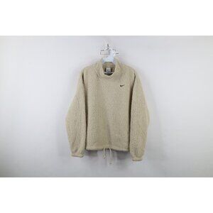 Nike Therma Womens S Oversized Travis Scott Mini Swoosh Deep Pile Fleece Sweater